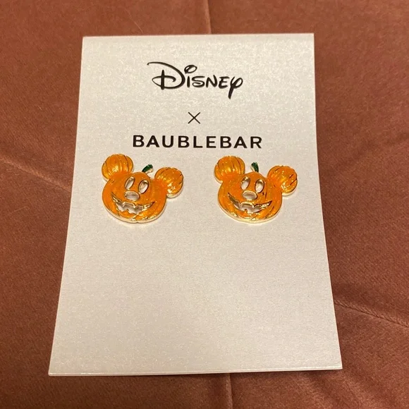 BaubleBar Mickey Pumpkin Earrings - Picture 3 of 4